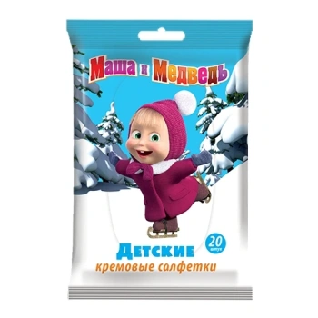 Masa și Medvedi Servetele umede “Kremovie” pentru copii N20