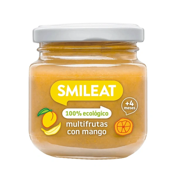 Smileat Piure organic multifructe, 4luni+, 130g Smileat Piure organic multifructe, 4luni+, 130g