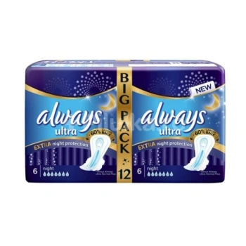 Absorbante Always ultra Night Duo 6 picături N12
