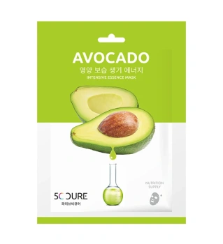 JK 5C CURE Masca pentru față din țesătura cu avocado, 25ml