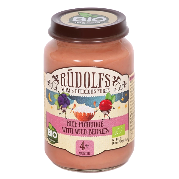 Rudolfs Organic Terci Orez cu fructe de pădure 190g (4+) Rudolfs Organic Terci Orez cu fructe de pădure 190g (4+)