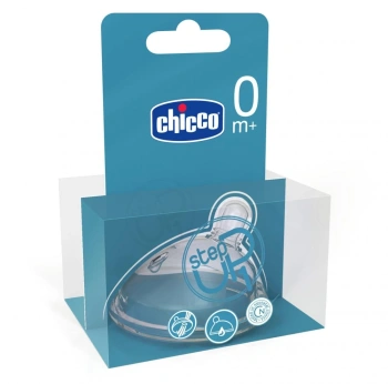 Chicco Tetină Step Up 1 anticolici, silicon, flux mediu, 0+, 1buc (600731)