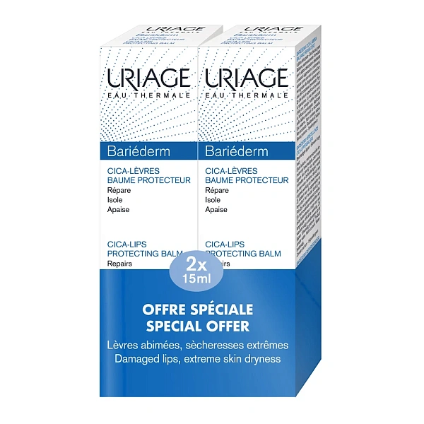 Uriage Set Bariederm Balsam pentru buze reparator 2x15ml Uriage Set Bariederm Balsam pentru buze reparator 2x15ml