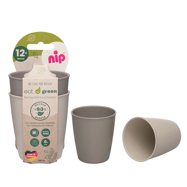 NIP Eat Green Pahar plastic bej (12+luni) N2 NIP Eat Green Pahar plastic bej (12+luni) N2