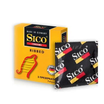 Prezervative Sico N3 Ribbed (relief inelat)+1 Gratis