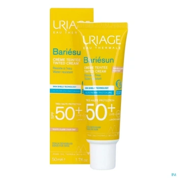 Uriage Bariesun SPF 50+ Cremă cu fond de ten, deschis, 50ml