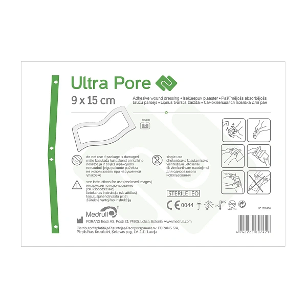 Pansament adeziv pentru rani 9x15cm steril Waterproof Ultra Pore Forans