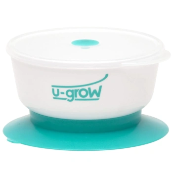 U-Grow Bol cu Capac si Ventuza Anti-Alunecare 6+ Luni A-1017