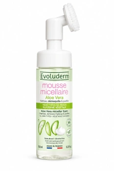 Evoluderm Spumă micelară de curățare cu Aloe Vera pentru față 150ml