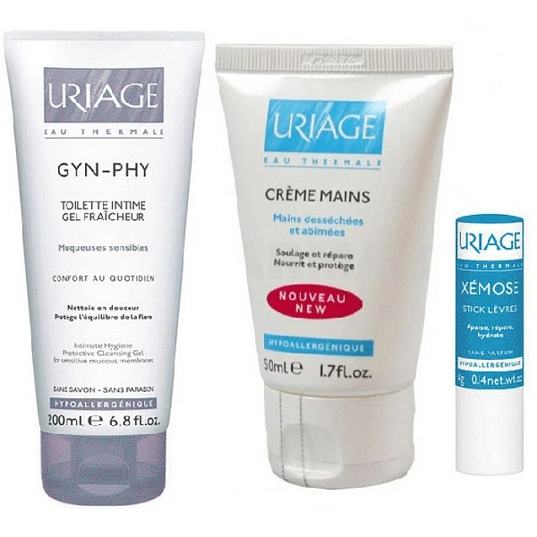 Uriage Set Cremă de mâini 50ml + Stick de buze 4g