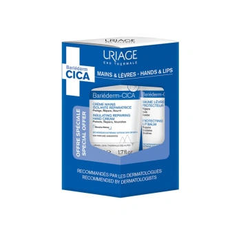 Uriage Set Bariederm Cremă pentru mâini 50ml + Balsam pentru buze 15ml