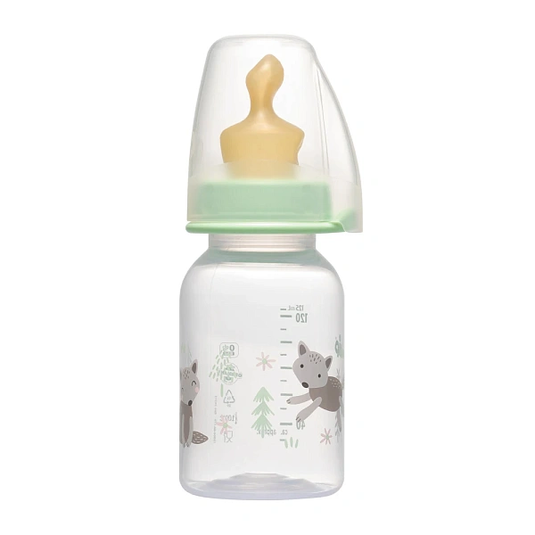 NIP Family Biberon din plastic, verde, tetina anatomică, anti-colici, latex, flux S, mărimea 1 (0-6l NIP Family Biberon din plastic, verde, tetina anatomică, anti-colici, latex, flux S, mărimea 1 (0-6l