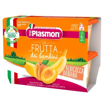 Plasmon Piure din caise si banane, 4x100g +6 luni